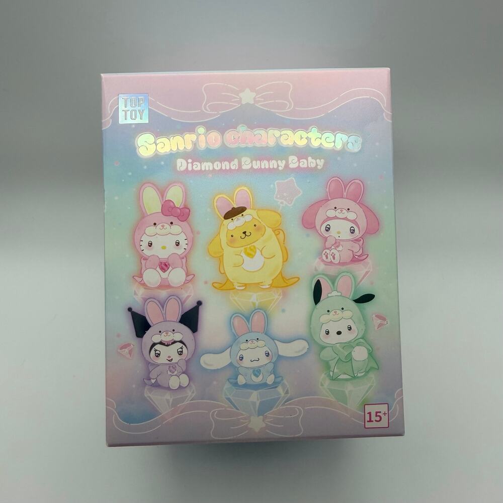Sanrio Diamond Bunny Baby Plush Keychain Blind Box Sealed